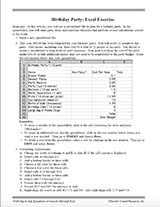 Birthday Party Budget: Excel Exercise