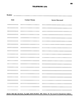 Telephone Log