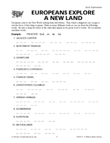 Europeans Explore a New Land