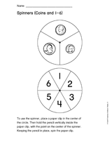 Spinners (Coins and 1-6)