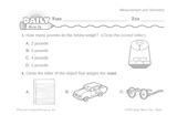 Math Warm-Up 119 for Gr. 1 & 2: Measurement & Geometry