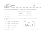 Math Warm-Up 13 for Gr. 3 & 4: Numbers and Numeration