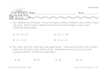 Math Warm-Up 53 for Gr. 3 & 4: Operations