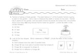 Math Warm-Up 127 for Gr. 5 & 6: Measurement & Geometry