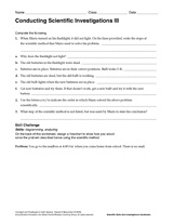 Conducting Scientific Investigations III