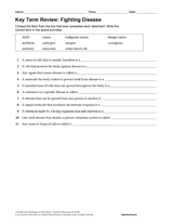 Science Key Term Review: Fighting Disease