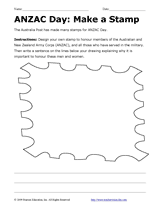 ANZAC Day: Design a Stamp