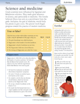 Science and Medicine in Ancient Greece