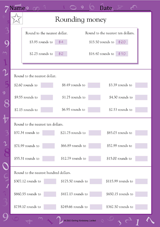 Rounding Money (Grade 5)