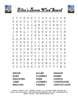 Ellen's Broom Word Search Puzzle